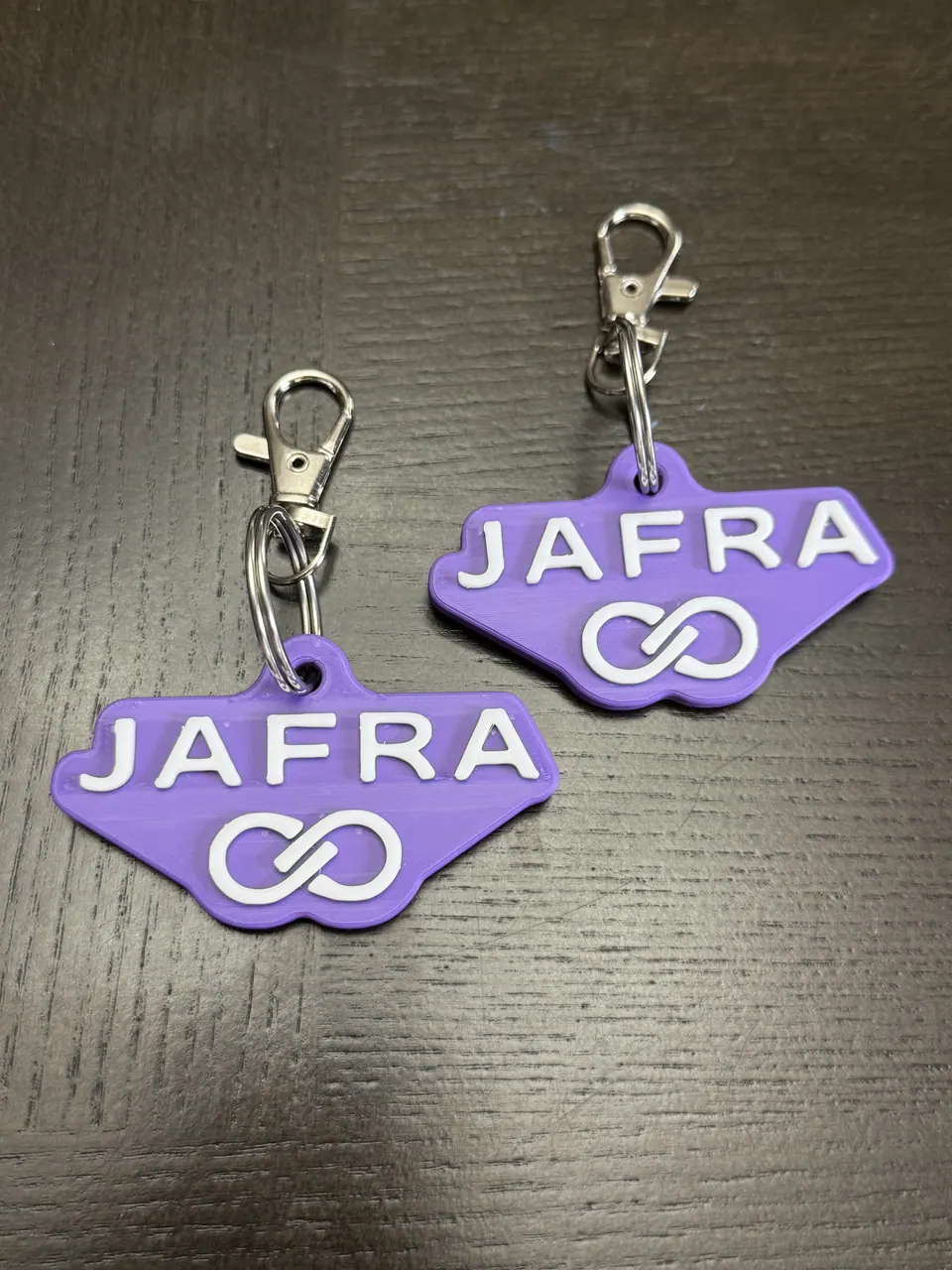 Custom NFC keychains made by Giode3D: JAFRA