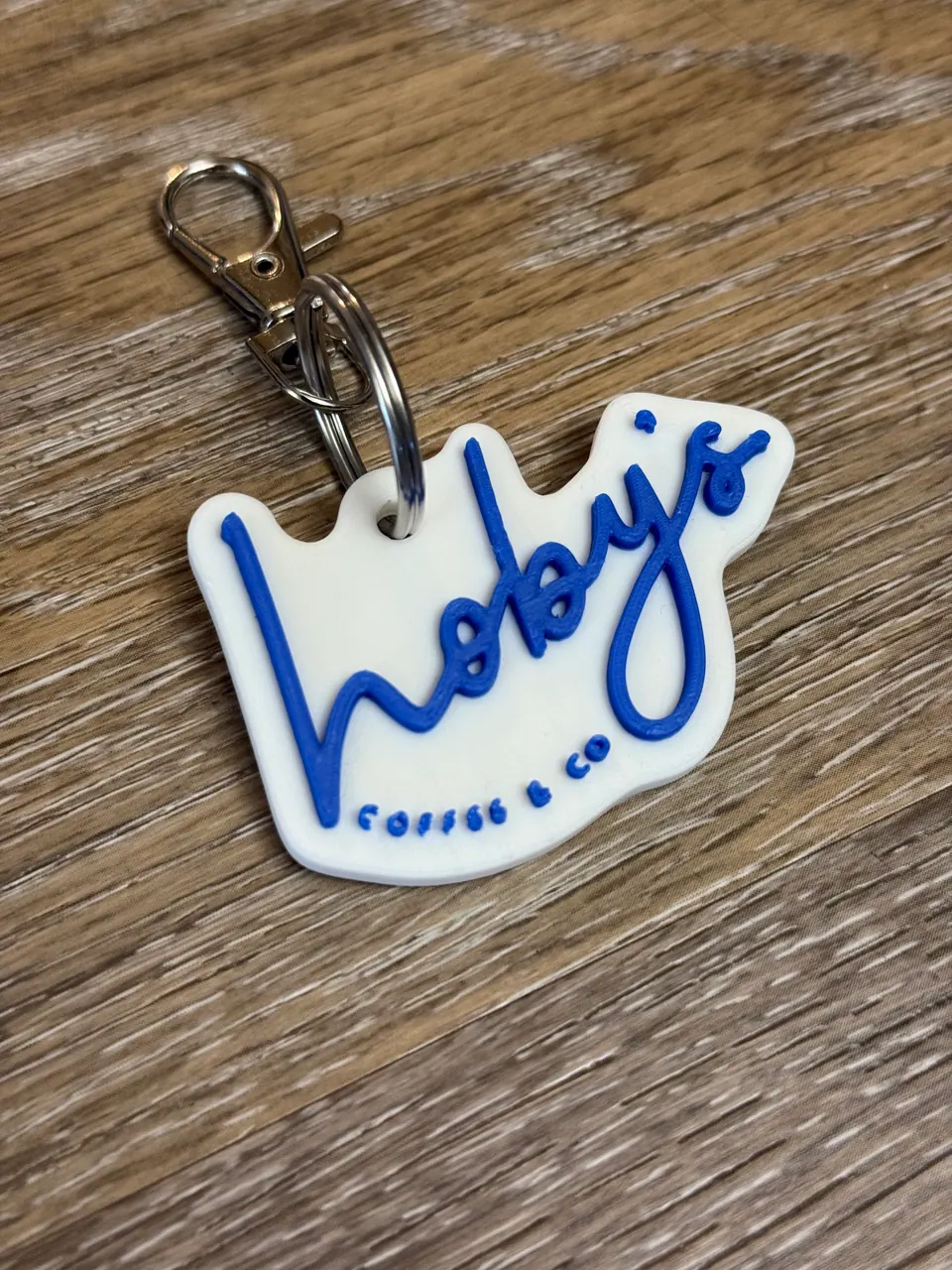 Custom NFC keychains made by Giode3D: Hoby's Coffee & Co