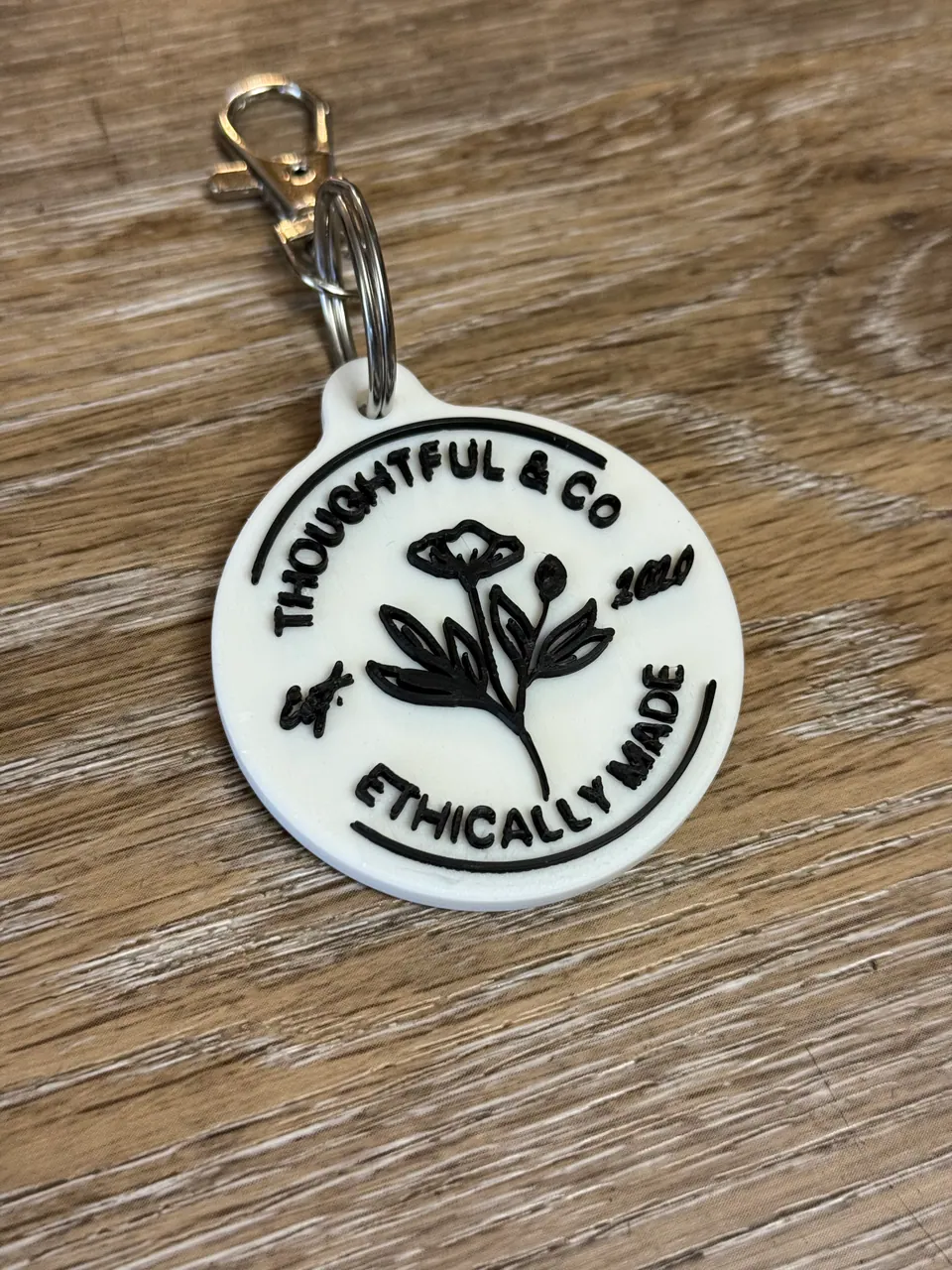 Custom NFC keychains made by Giode3D: Thoughtful & Co