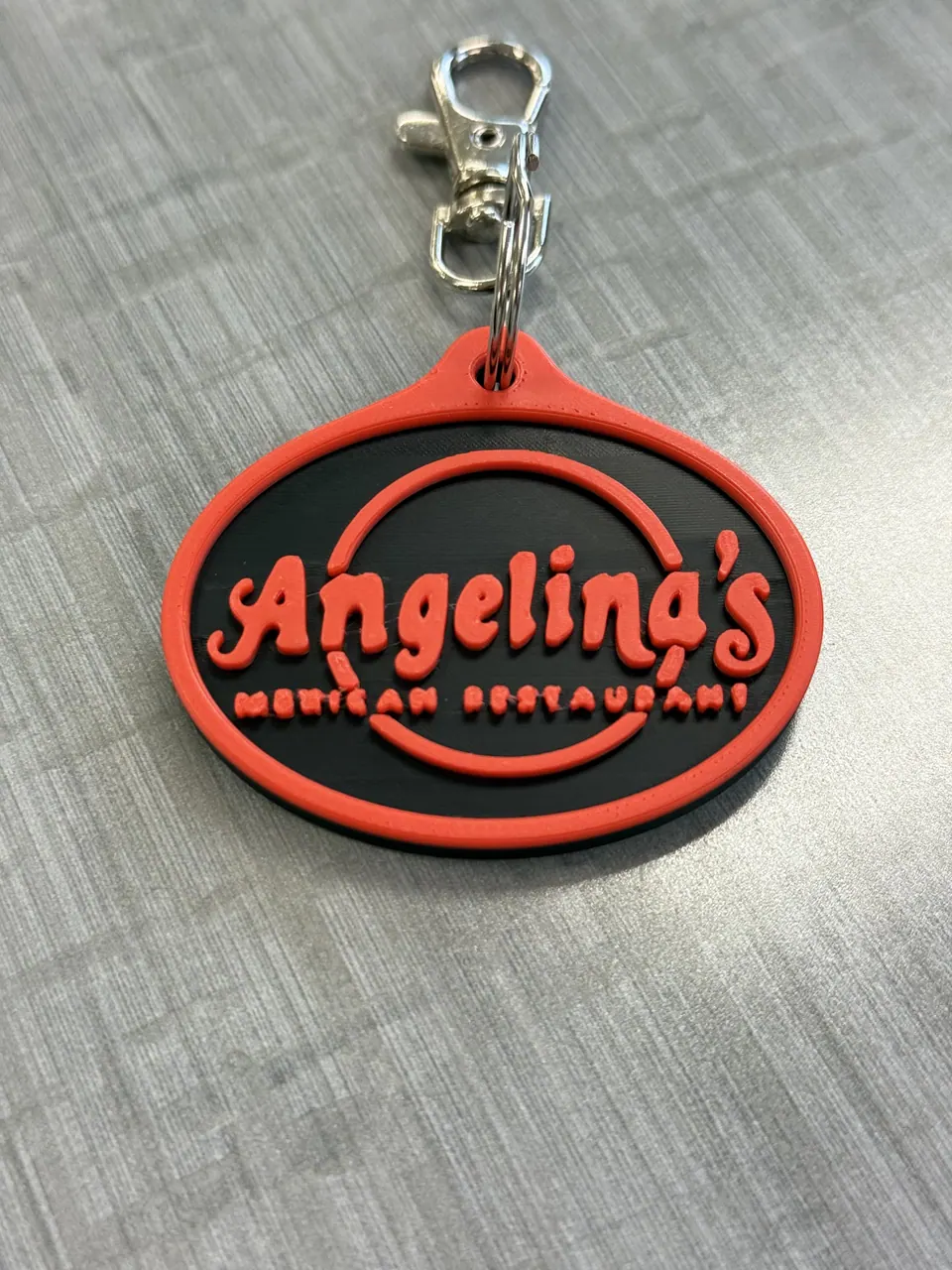 Custom NFC keychains made by Giode3D: Angelina's Mexican Restaurant
